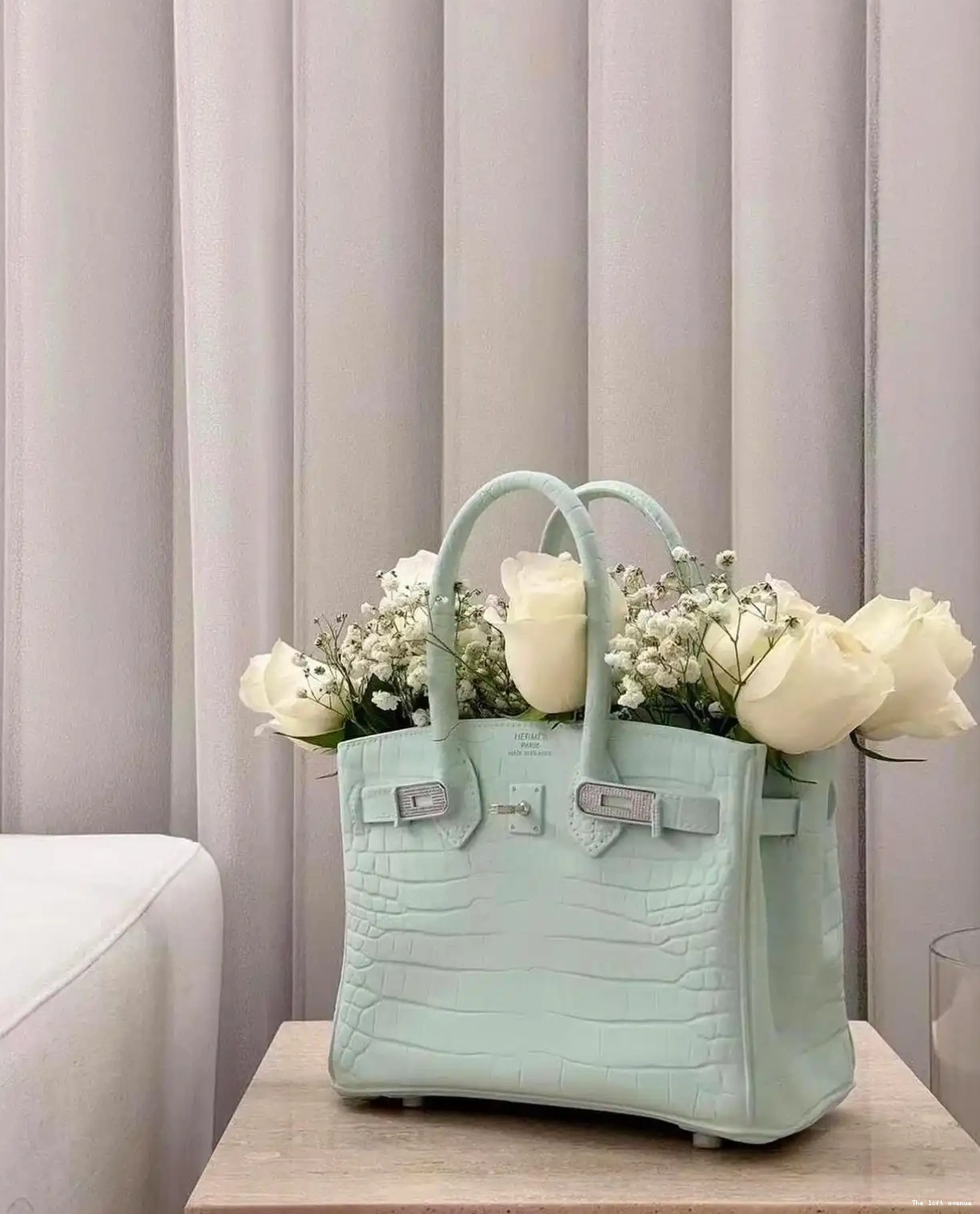BIRKIN CUSTOM FLOWER BAG VASE 0616